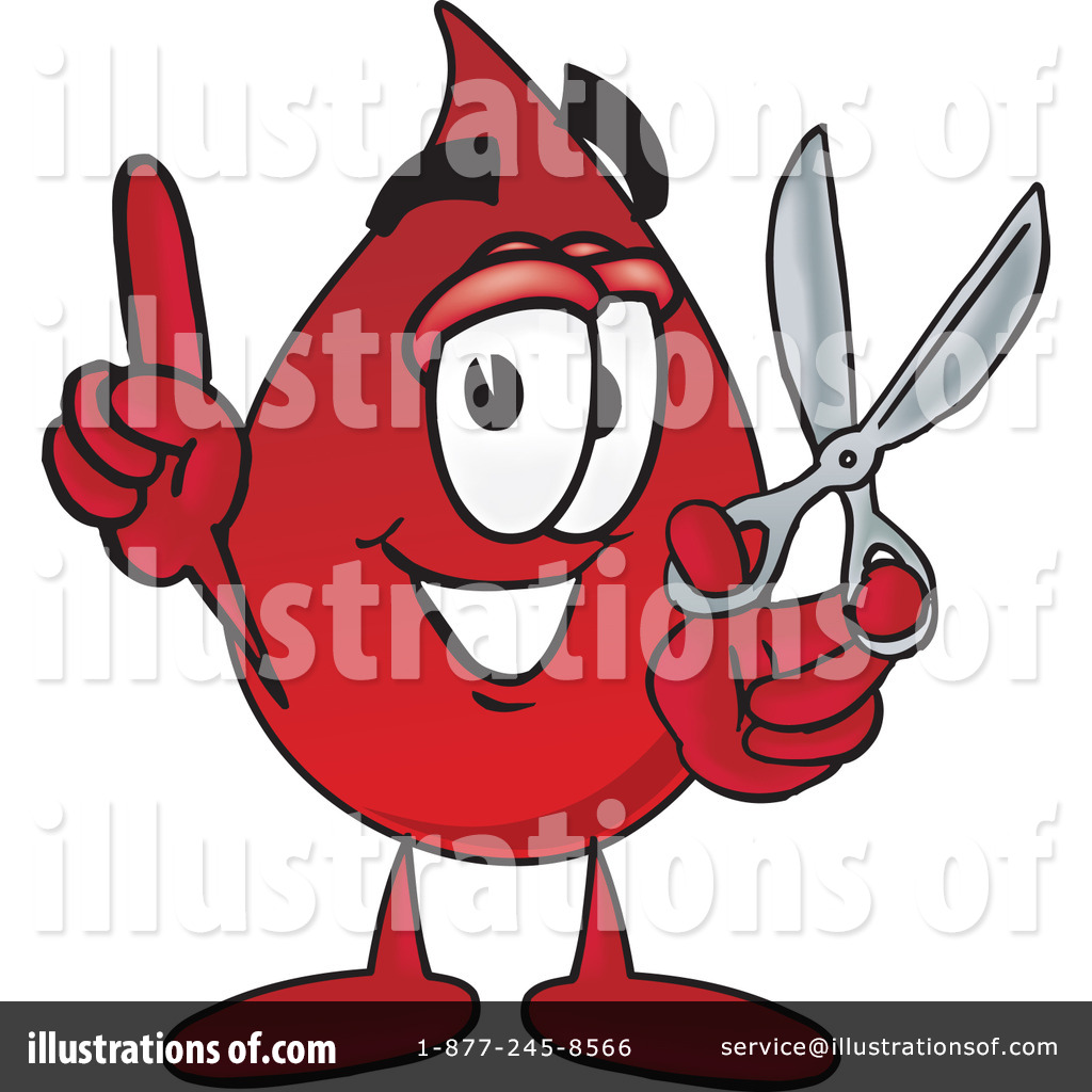 Royalty Free  Rf  Blood Drop Character Clipart Illustration  20029 By