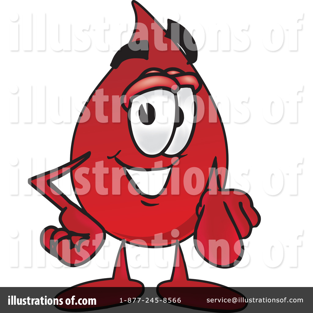 Royalty Free  Rf  Blood Drop Character Clipart Illustration  20047 By