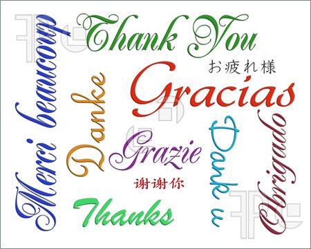 Thank You Card Many Languages Illustration  Clip Art To Download At