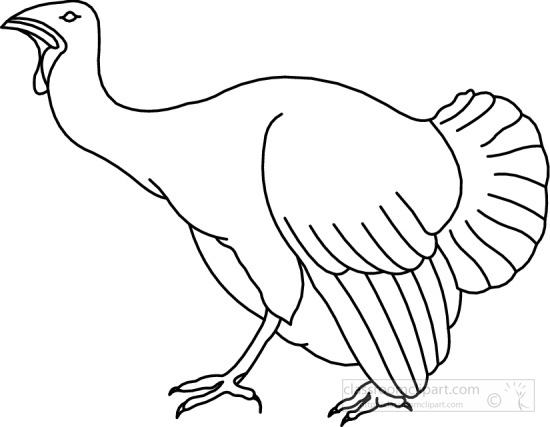 Thanksgiving Clipart   Black White Turkey   Classroom Clipart