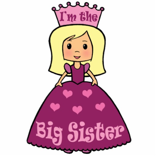 Cartoon Clip Art Cute Big Sister Princess Hearts Cut Outs   Zazzle