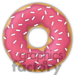 Donut With Sprinkles Clipart Sprinkled Pink Doughnut