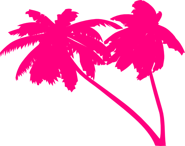 Double Pink Palm Trees Clip Art At Clker Com   Vector Clip Art Online