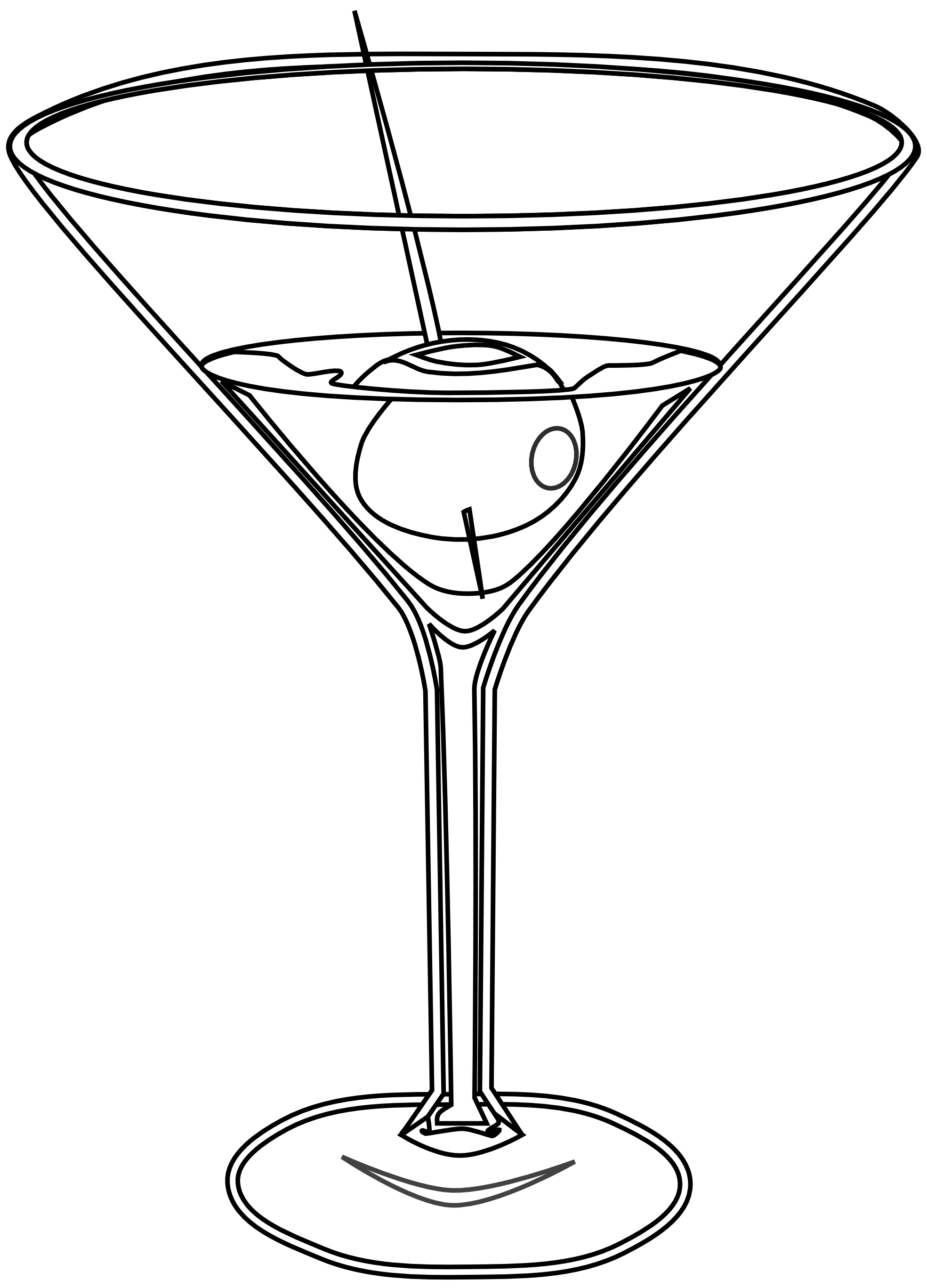 Food Martini Martini Black White Line Art Scalable Vector Graphics Svg    