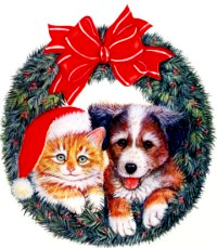 Free Christmas Animal Clipart   Public Domain Christmas Clip Art