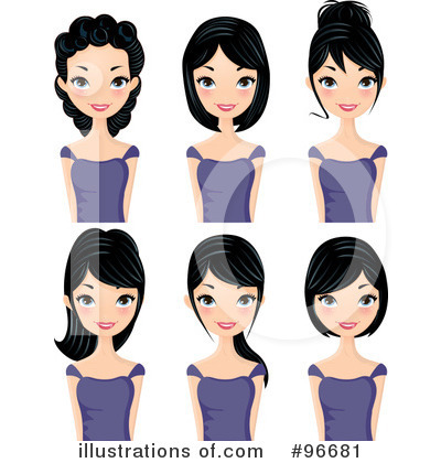 Hairstyles Clipart  96681 By Melisende Vector   Royalty Free  Rf