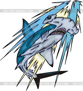Hammerhead Shark   Vector Clipart