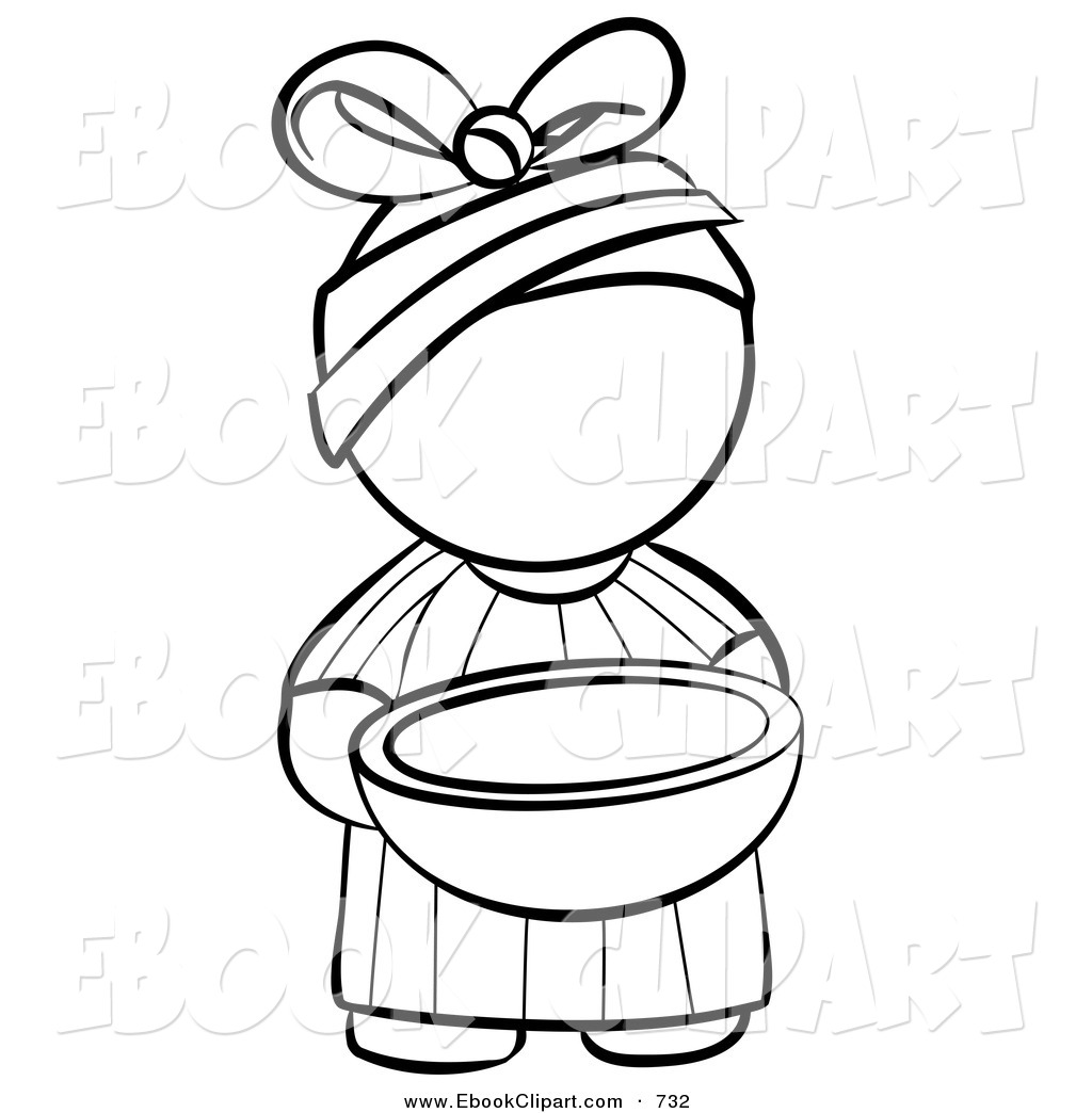 Larger Preview  Vector Clip Art Of A Black And White Human Factor