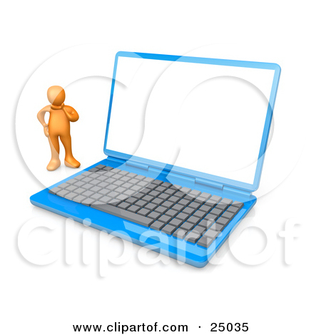 Person Typing On Laptop Clipart Clipart Illustration Of A