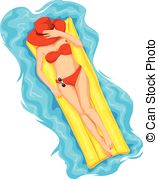 Pool Raft Vector Clipart And Illustrations
