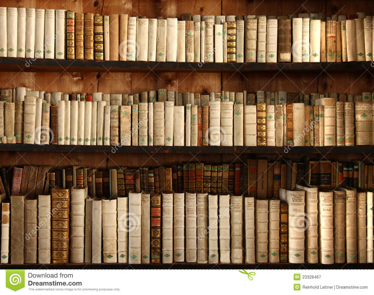Royalty Free Stock Photography  Old Books On A Shelf