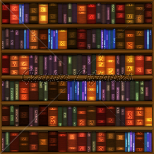 Seamless Book Shelf Pattern With Rows Of Colo