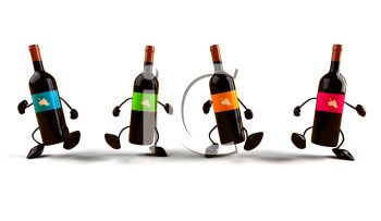 3d Dancing Wine Bottles   Royalty Free Clipart Picture