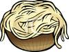 Bowl Of Uncooked Spaghetti Noodles Clipart Image