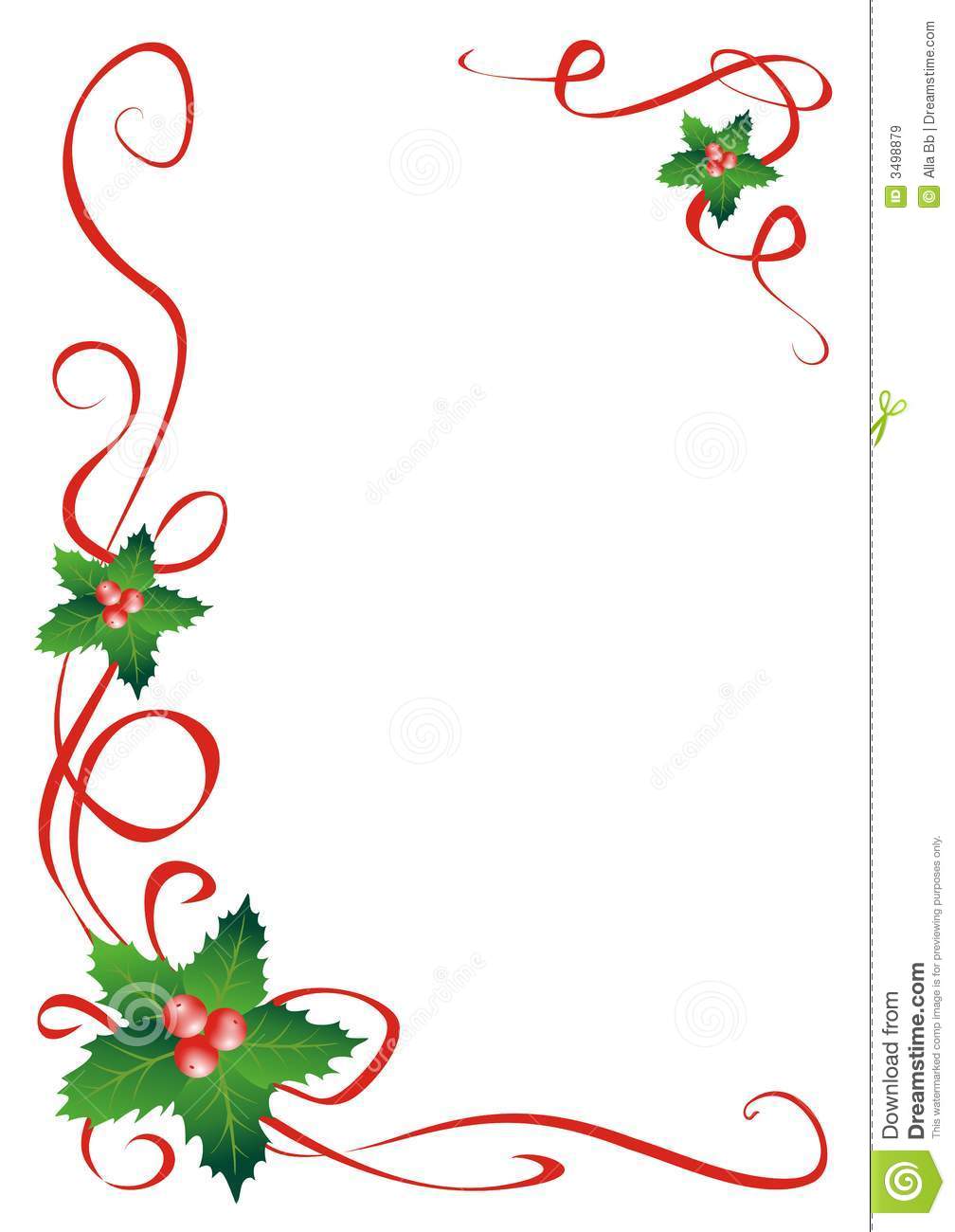 Christmas Holly Border Decoration Royalty Free Stock Images   Image