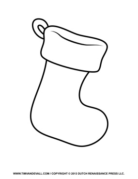 Christmas Stocking Picture 1 Christmas Stocking Clipart Black And    