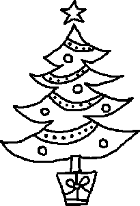 Christmas Tree Clipart Black And White   Clipart Panda   Free Clipart
