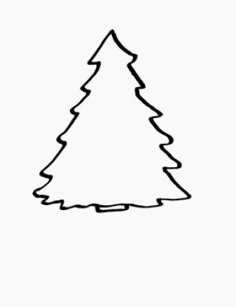 Christmas Tree Outline Black And White Christmas Tree Outline 2 Jpg