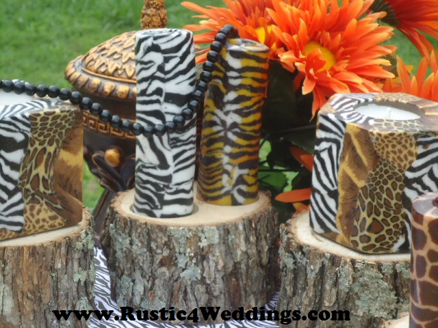 Church House Collection Blog  Rustic Safari Wedding Candle Stands And