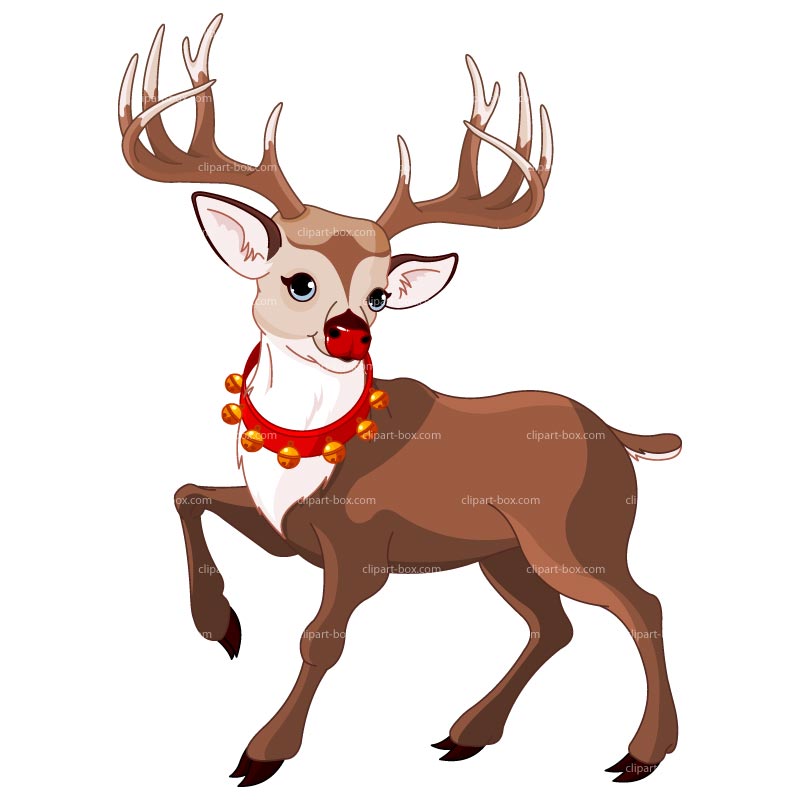 Clipart Christmas Deer   Royalty Free Vector Design