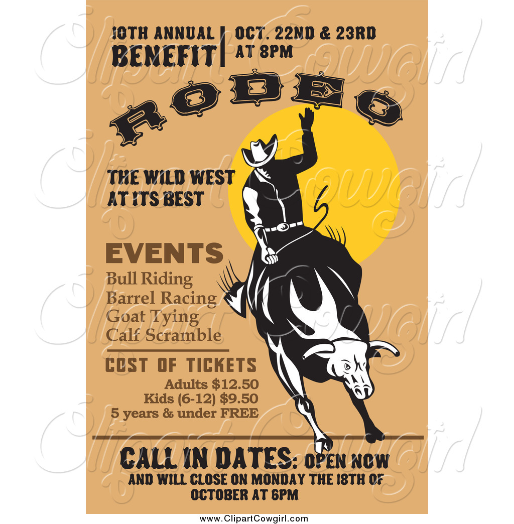 Clipart Of A Retro Rodeo Poster By Patrimonio    924