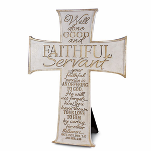 Faithful Servant Cross In Cream