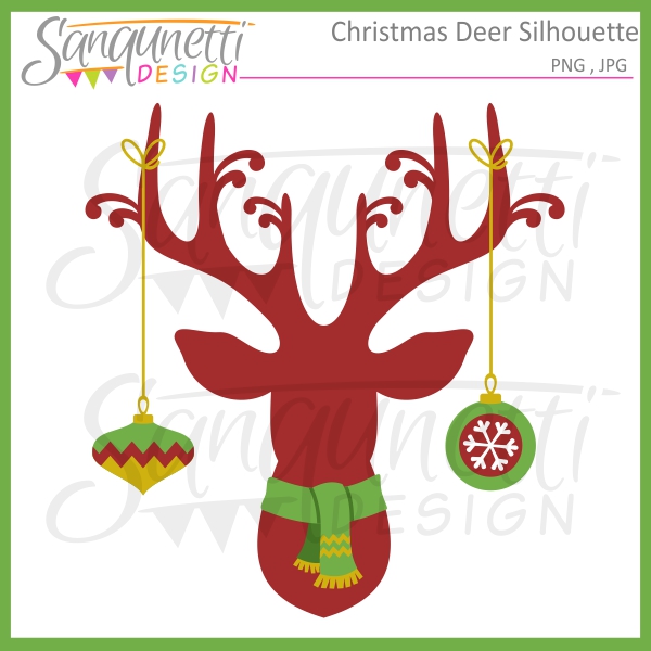 Free Christmas Deer Clipart With Any Purchase