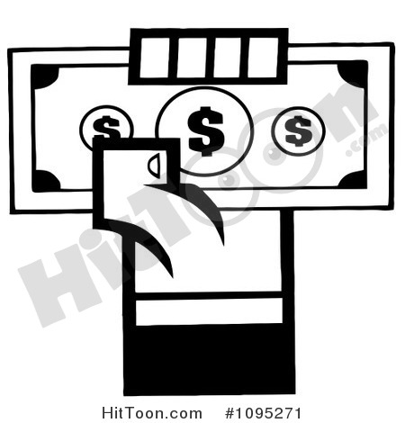 Money Bills Clipart Black And White Money Clipart  1095271  Black