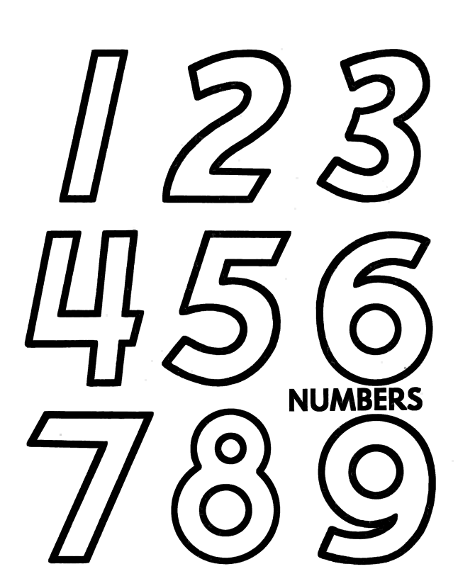 Objects Activity Sheet   Cut Out Numerals   Large Numbers   1   10