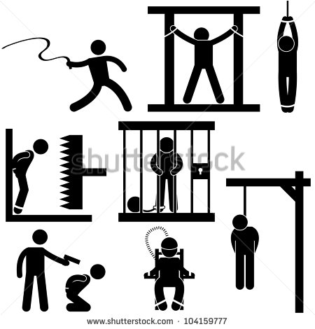 Punishment Torture Justice Death Sentence Execution Icon Symbol Sign