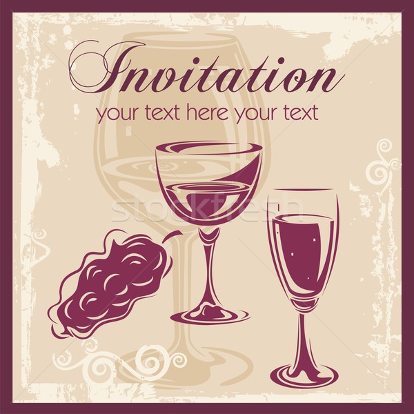 Stock Photo  Wine Vector Background Great For Party Invitations Wine