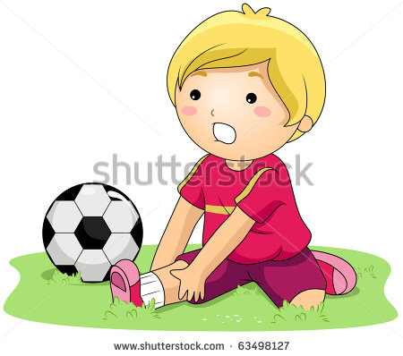 Twisted Ankle Clipart Kid With A Sprained Ankle