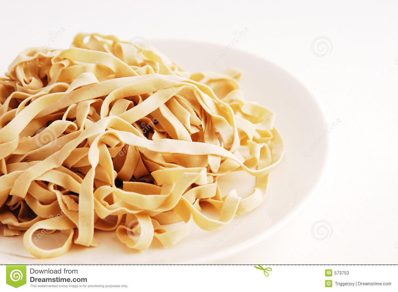 Uncooked Raw Pasta   Noodle  Space For Copy Text On The Right