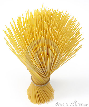 Uncooked Spaghettis Stock Photo   Image  7434150