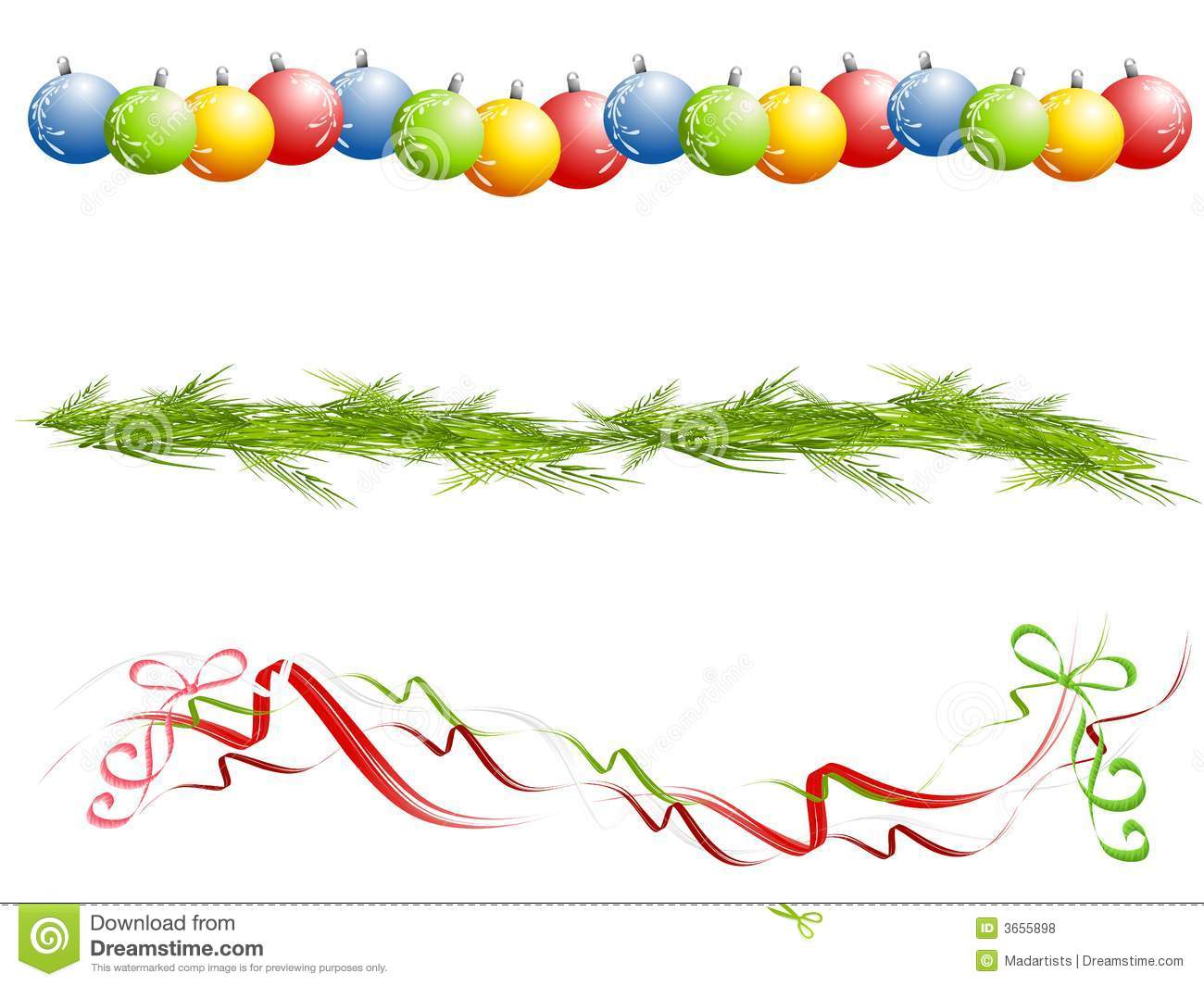 Various Isolated Christmas Borders Royalty Free Stock Photos   Image