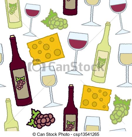 Wine And Cheese Party Clipart Wine Cheese Vector Clipart Illustrations