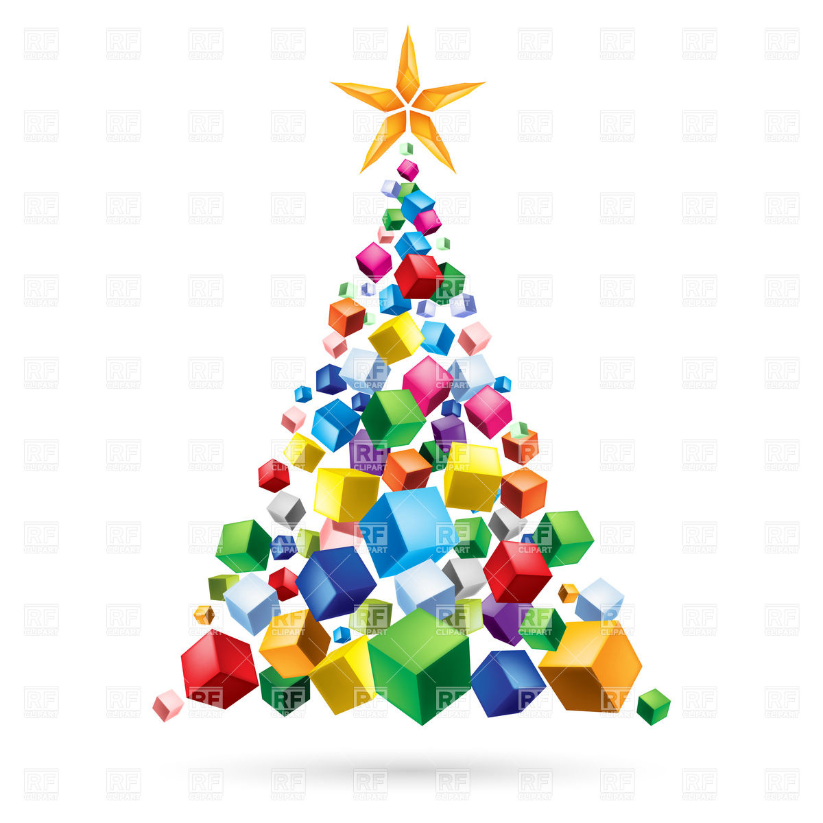 Abstract Christmas Tree Of Gifts Download Royalty Free Vector Clipart