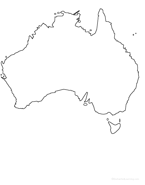 Australia Map Outline For Kids