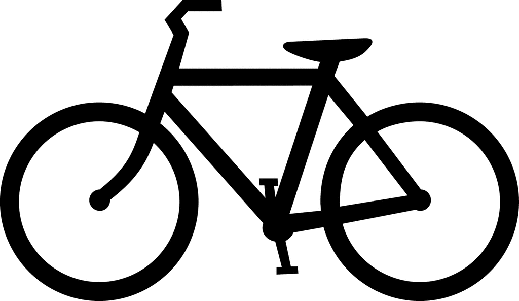 Bicycle Crossing Silhouette   Clipart Etc