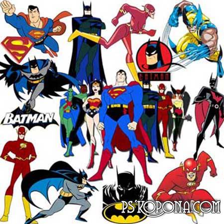Clipart   Cartoon Superheroes