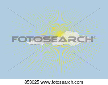 Clipart Of Clouds In Front Of The Sun 853025   Search Clip Art    