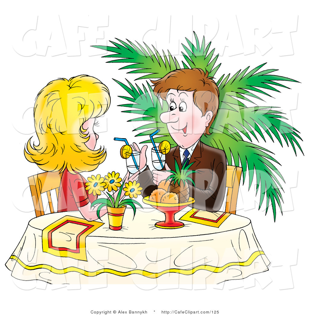 Clipart Restaurant Table Clip Art Of A Happy White