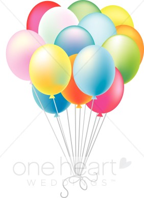 Colorful Balloons Clipart   Wedding Decorations Clipart