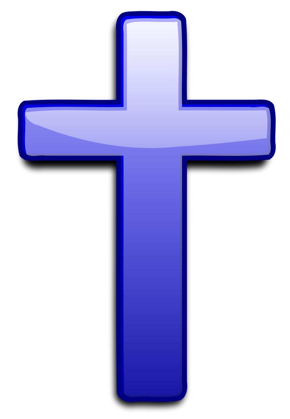 Cross   Free Stock Photo   Illustration Of A Blue Cross     16544