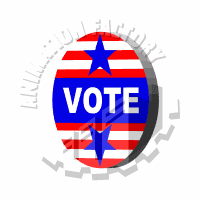 Election Day Vote Button Flipping Animated Clipart