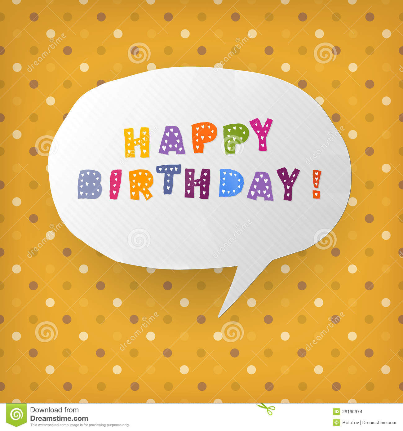 Happy Birthday Gift Card Template Stock Images   Image  26190974