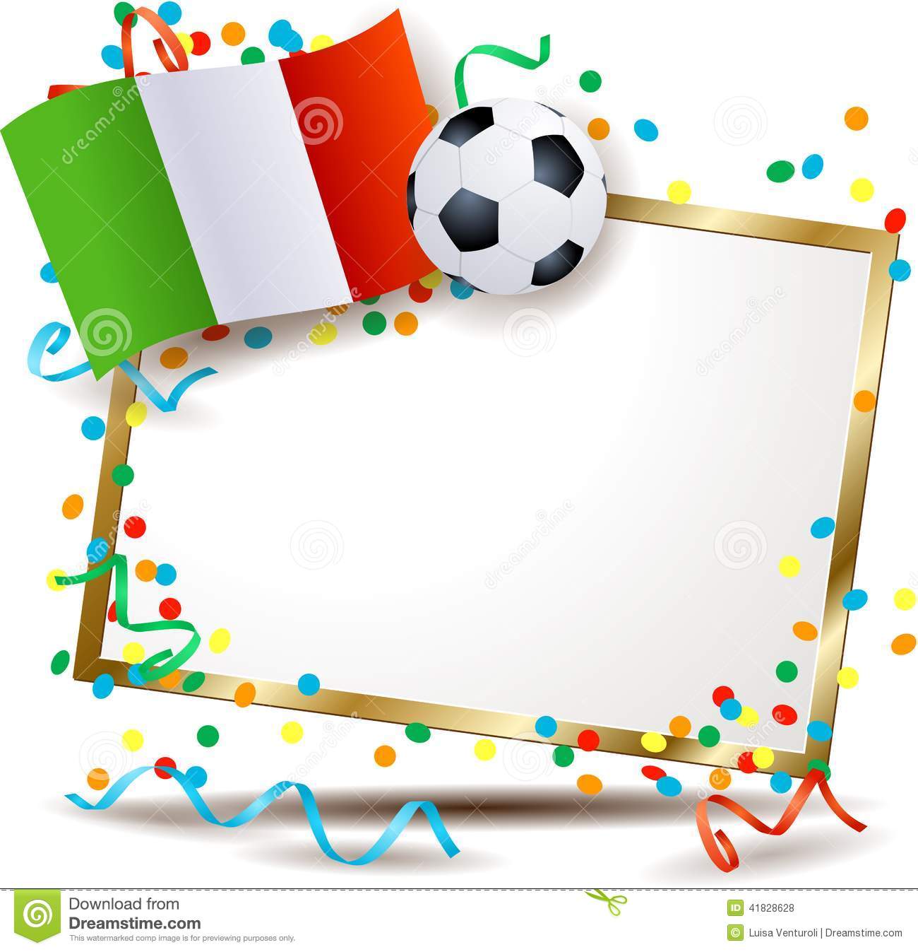 Italian Signboard Soccer Theme  Illustration