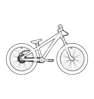 Outline Bicycle Vector Art   Download Stroke Vectors   723046