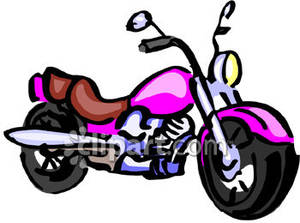 Picturesof Neta Pink Motorcycle   Royalty Free Clipart Picture