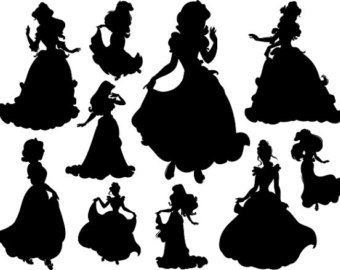Princess Silhouette Clip Art Disney Princess Silhouette Clipart    